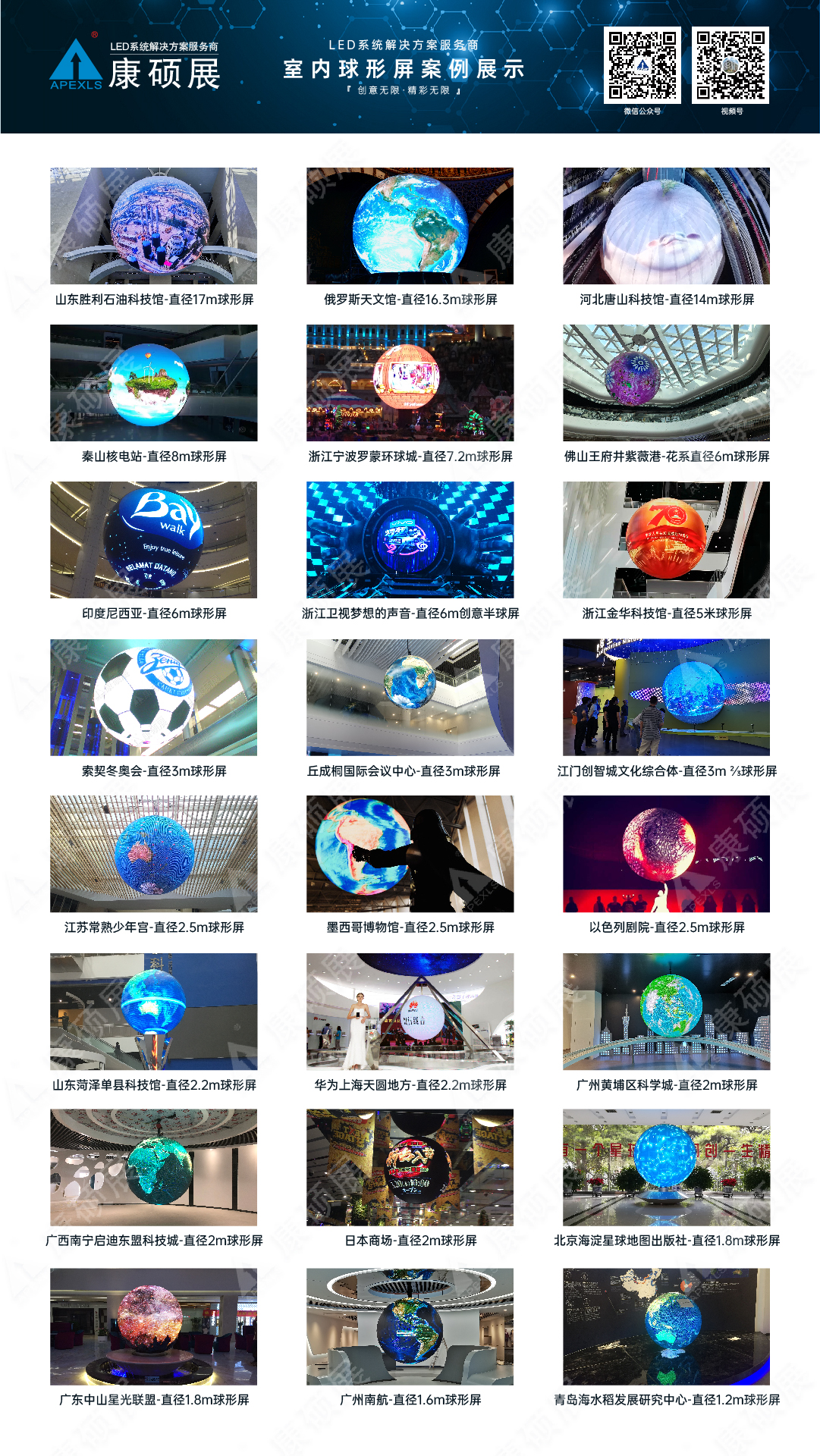 LED球形屏解決方案，LED球形屏廠家，LED球形案例集