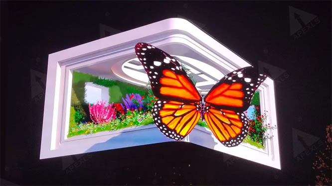 江蘇泰州海陵區(qū)悅天地裸眼3D顯示屏經(jīng)典應(yīng)用案例，面積450平方米
