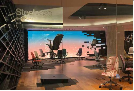 美國芝加哥Steelcase Showroom 戶內(nèi)P4MM柔性屏